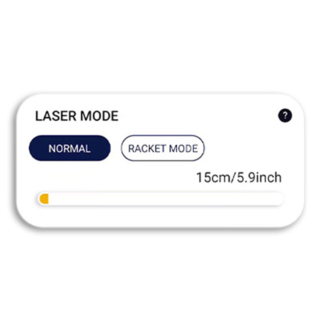 A-Champs laser mode settings in the ROX App