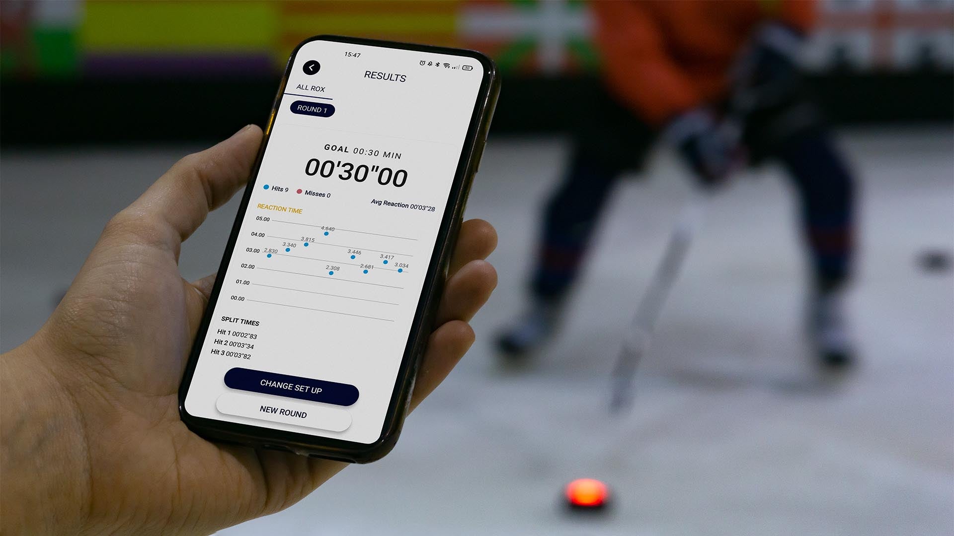 Track your progress in real time through the ROX App