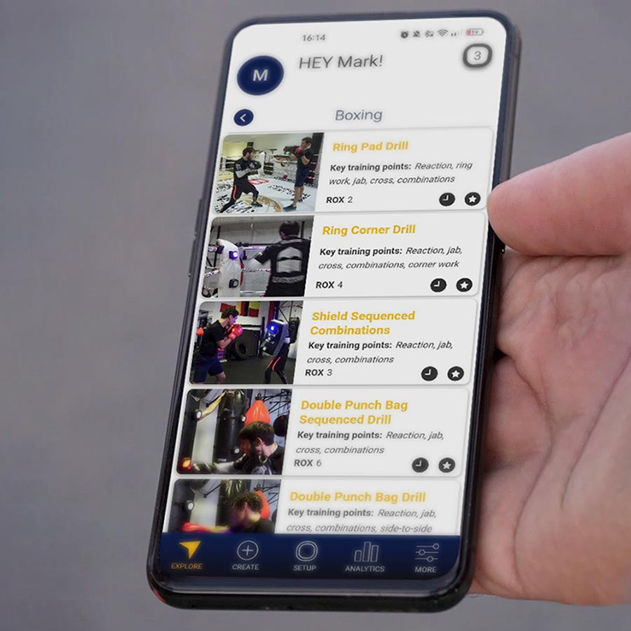 Discover interactive drills for combat training on the ROX App