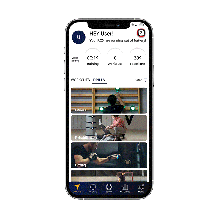 Discover interactive drills designed for rehab on the ROX App