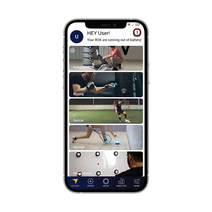 Discover interactive drills designed for soccer on the ROX App
