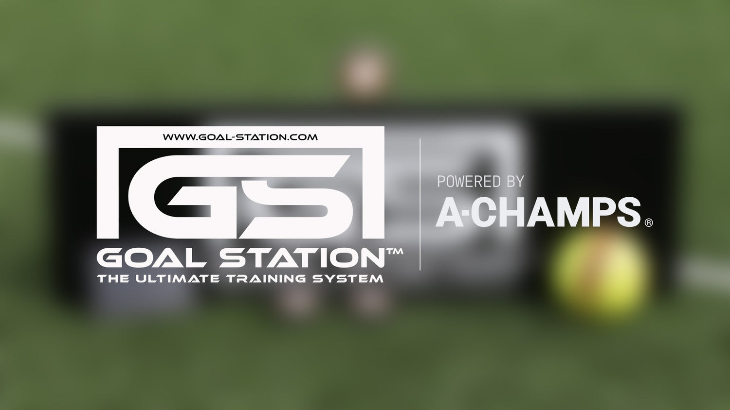 Goal station powered by a-champs for soccer training
