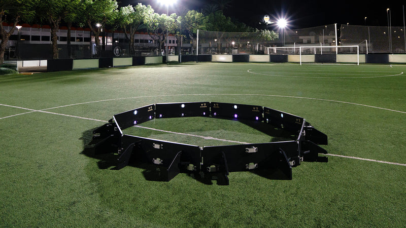 Multiple RebounderPros set in a circle to create a 360° training experience