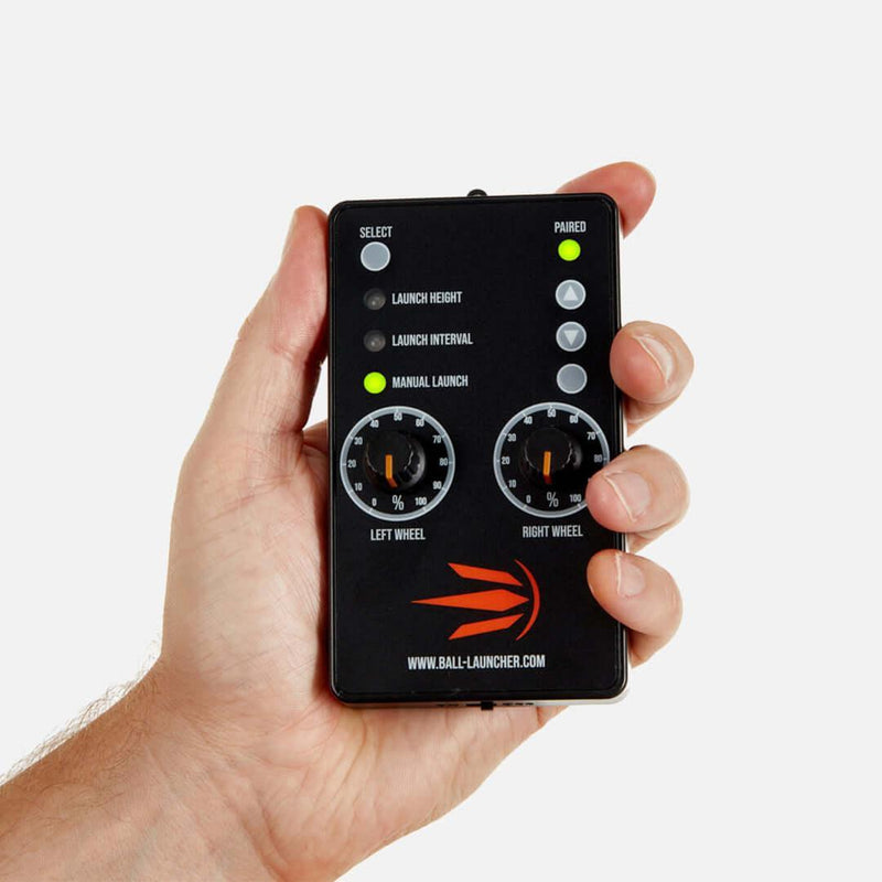 The ball launcher remote control with customizable settings